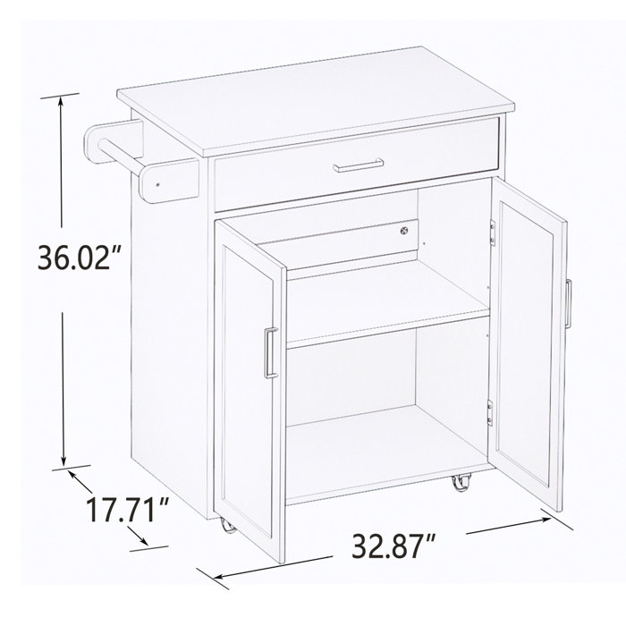 Red Barrel Studio® Solid Wood Kitchen Cart Wayfair